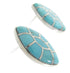 Authentic Sterling Silver And Turquoise Jewelry Post Earrings RS46435